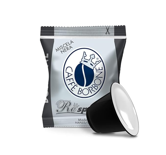 Caffè Borbone Black Blend Nespresso Compatible Espresso Coffee Pods 100 Count Espresso Pods
