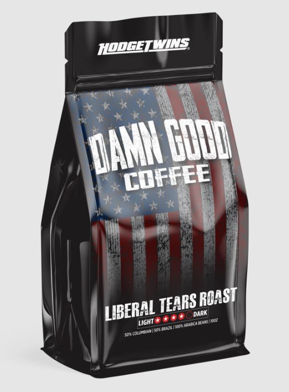 Damn Good The Hodge Twins Organic Dark Roast Arabica Coffee - Signature 1776 Blend - Bold Smooth &amp Rich Flavor with Clean Finish – Freshly Roasted Colombian and Brazilian Coffee – 10 oz Bag