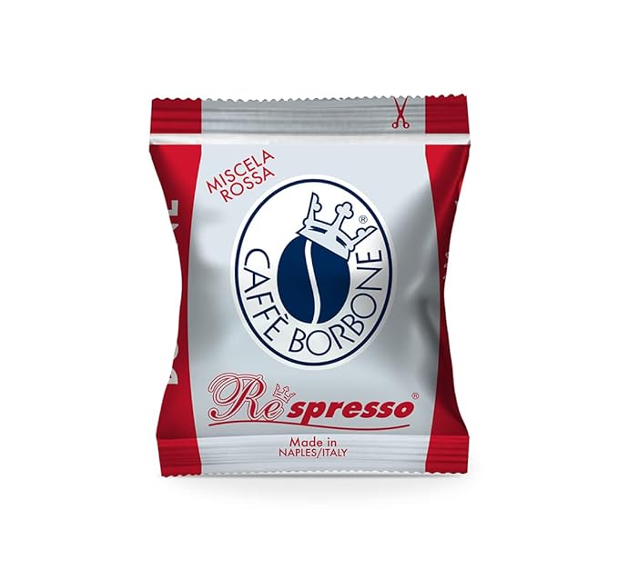 Caffè Borbone Red Blend Nespresso Compatible Espresso Coffee Pods 100 Count Espresso Pods