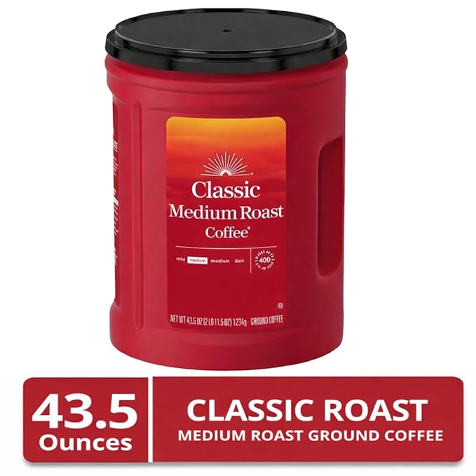 Classic Medium Roast Ground Coffee 43.5 oz Caffeinated