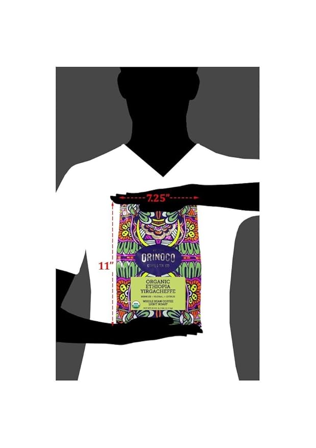 Orinoco Organic Ethiopian Yirgacheffe 2.5lb bag Light Roast Whole Bean Coffee 100% Arabica beans…