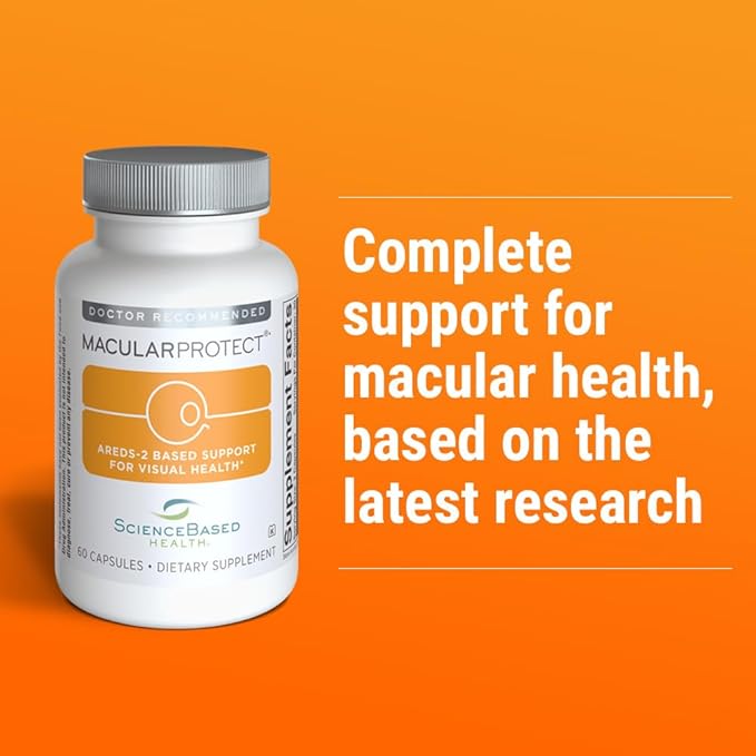 ScienceBased Health MacularProtect AREDS 2 Formula – Eye Health Vitamin &amp Mineral Supplement with Lutein Zeaxanthin &amp B Vitamins for Macular &amp Vision Support – 60 Capsules