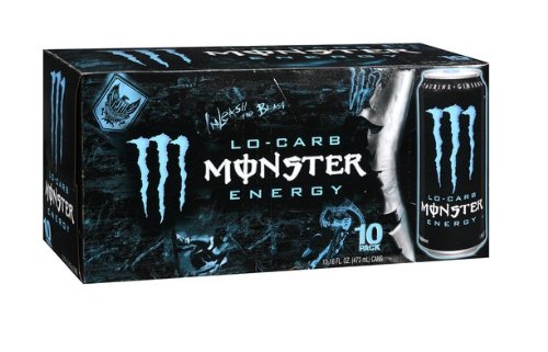 Monster Energy Low Carb Energy Drink 16-Ounce (Pack of 10)
