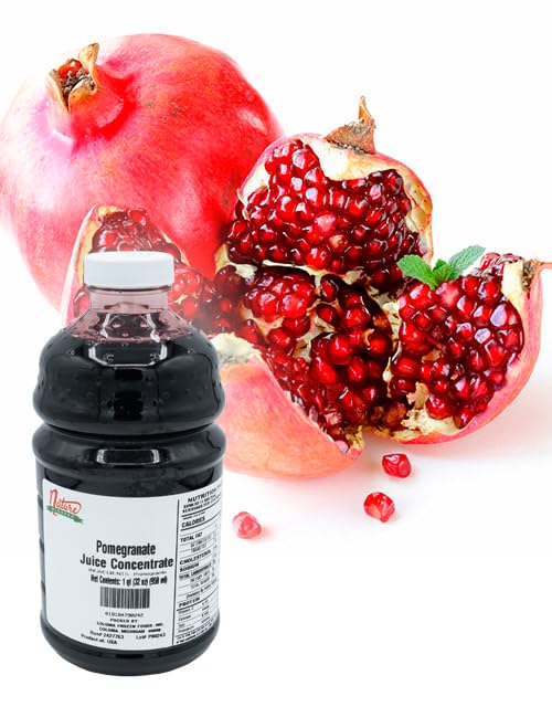 Nature Blessed 100% Pure Pomegranate Fruit Juice Concentrate - 4 Quarts (4/32 fl oz bottles) Great for Home Vintners Brewers Cider Spirits or Smoothie Jellys