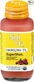 Sol-ti IMMUNI-TI SuperShot Drink Immunity Boost SuperFood Cold-Pressed Organic Fruits and Ginger Juice Blend 12 Pack (2.1 Fl oz)