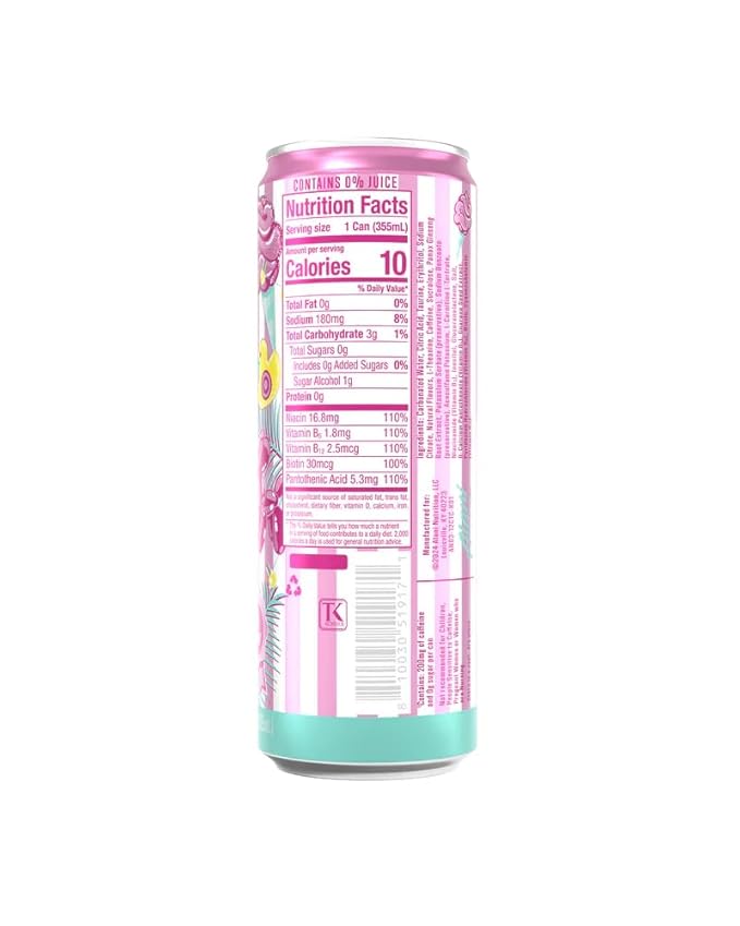 Alani Cotton Candy Blue Slush &amp Sherbet Swirl Energy Drinks Variety (18 Cans) Sugar Free Low Calorie Energy Drinks - Pre Workout Performance Zero Sugar 12 Fl Oz Cans