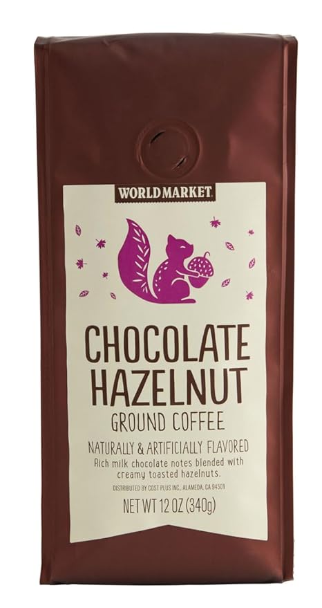 World Market Chocolate Hazelnut Ground Coffee 12 Oz.