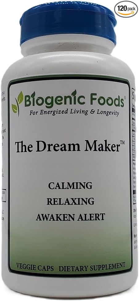 Dream Maker – P.M. Formula for Relaxation Stress Support &amp Restful Sleep Veggie Capsules