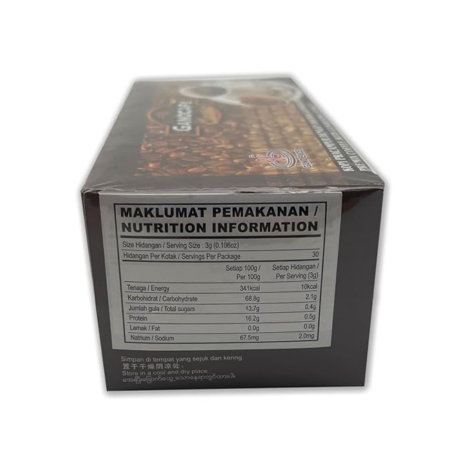 HAGEN Generic Gano Excel Gano Cafe Classic Dark Roast Instant Black Coffee 30 sachets x 3g (3 Boxes)