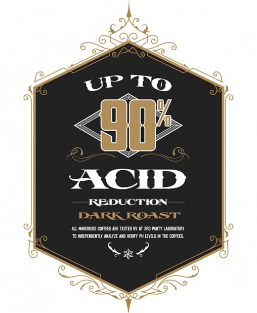 Dark French Low Acid Coffee (Ground) - 100% Organic Ingredients - Up to 90% Less Acid