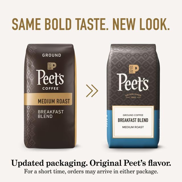 Peet's Coffee Medium Roast Ground Coffee 100% Arabica Coffee - Breakfast Blend 28 Ounce Bag