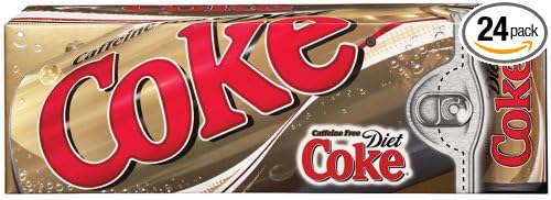 Coke Diet Caffeine Free Soda 12 oz Can (Pack of 24)