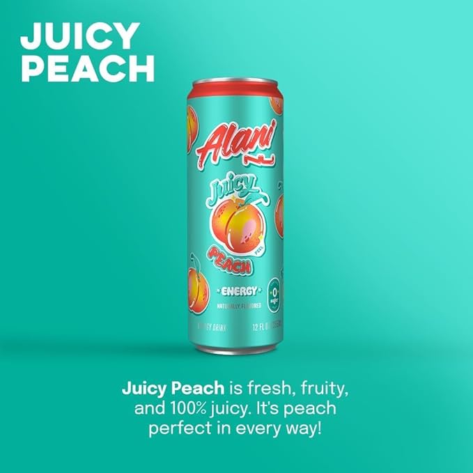 Alani. Nu Energy Drink Variety Pack | (Pack Of 12) | 4 Different Flavors : Orange Kiss Pink Slush Juicy Peach and Cherry Slush -12 fl. oz - By The Munchie Mix