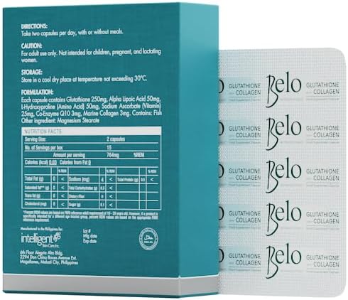 Belo Nutraceuticals Glutathione + Collagen 30 Capsules