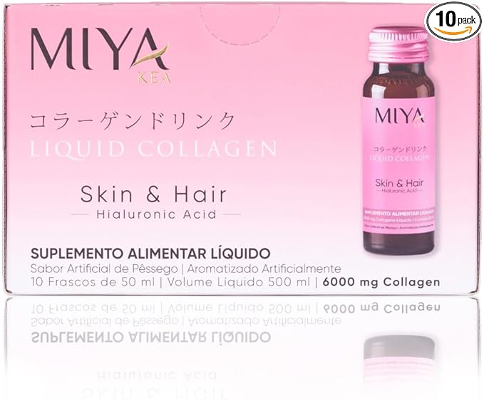 Hydrolyzed Liquid Collagen Drink | 6000mg Collagen Peptide from Wild Marine Fish from Japan per Bottle | Skin &amp Hair Benefits | Peach Flavor | Liquid Collagen for Women