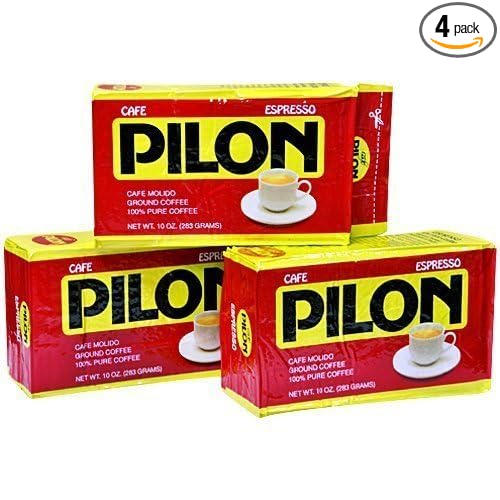 Pilon Espresso 100 % Arabica Coffee 10-Ounce Bricks (Pack of 4) by Pilon [Foods]