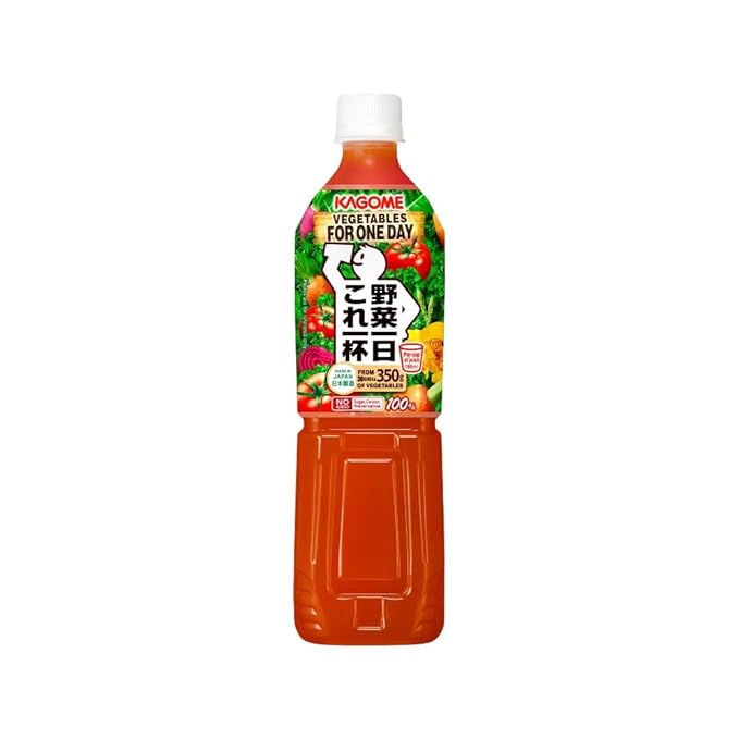 Kagome YASAI ICHINICHI KORE IPPON Vegetables For One Day Juice 720ml (Pack of 4) No Added Sugar Preservatives Free No Added Salt No Colorings Mixed Vegetable Juice from Japan MADE IN JAPAN Limi