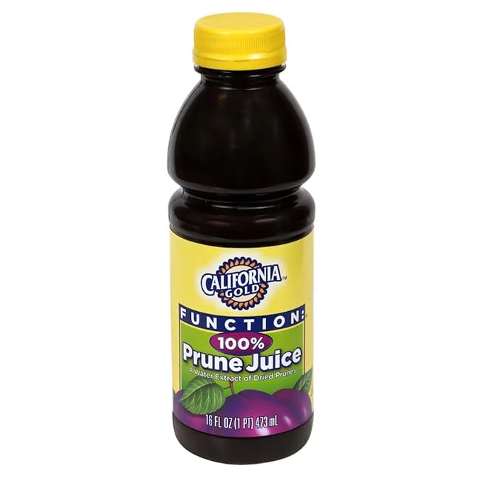 100% Prune Juice – Natural Digestive Health Beverage No Added Sugar 6-Pack of 16 oz Bottles