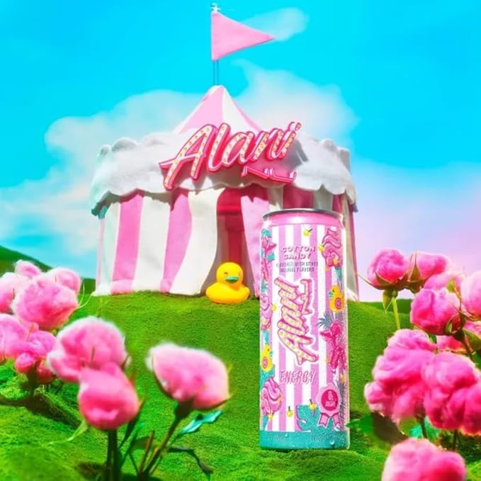 New Alani Energy Drinks Witch's Brew Cotton Candy Blue Slush - Limited Edition Flavors - Variety Pack Sugar-Free Low-Calorie 200mg Caffeine Energy Boost Drink 12 fl oz (Pack of 6) (Packaging May