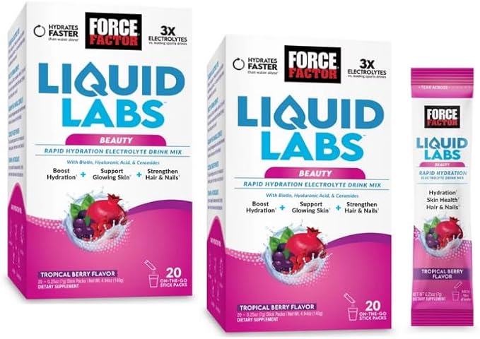 Hydration &amp Skin Boost is Your New Friends for Spring and Summer time QR Code + Combo Packs with (Tropical Berry (40 Packs Count))