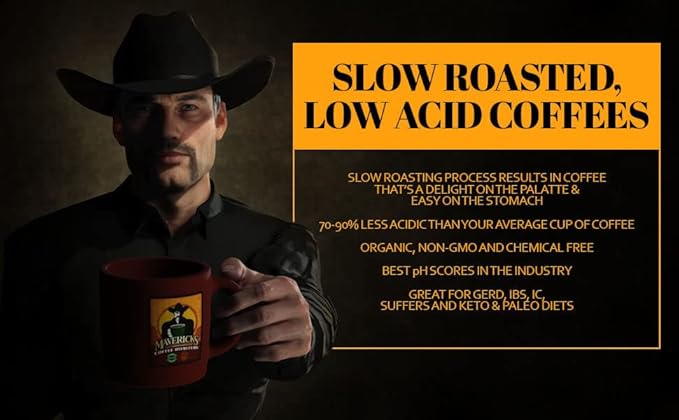 Dark French Low Acid Coffee (Whole Bean) - 100% Organic Ingredients - Up to 90% Less Acid