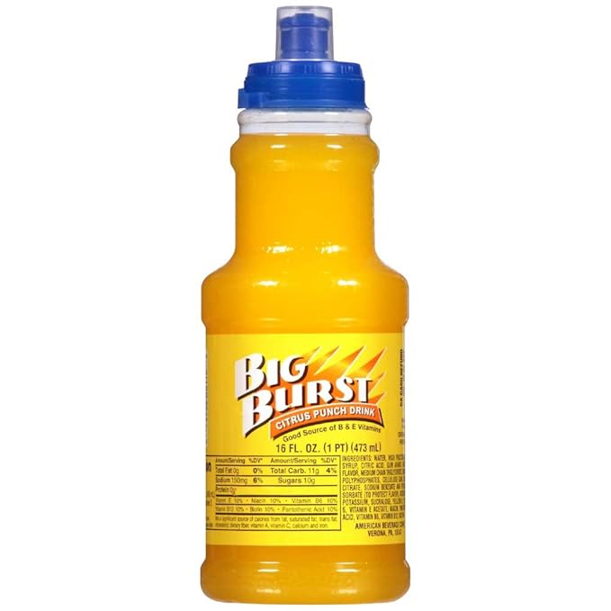 Big Burst Citrus Punch Drink 16 Fluid Ounce -- 24 per case.