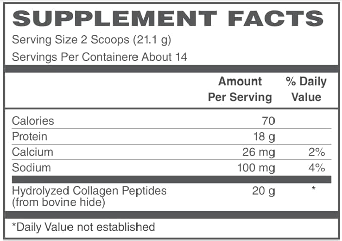 BariatricPal Collagen Peptides Powder (Hydrolyzed Type 1 &amp 3 Grass Fed) Skin Hair Nail &amp Joint Support - Vanilla
