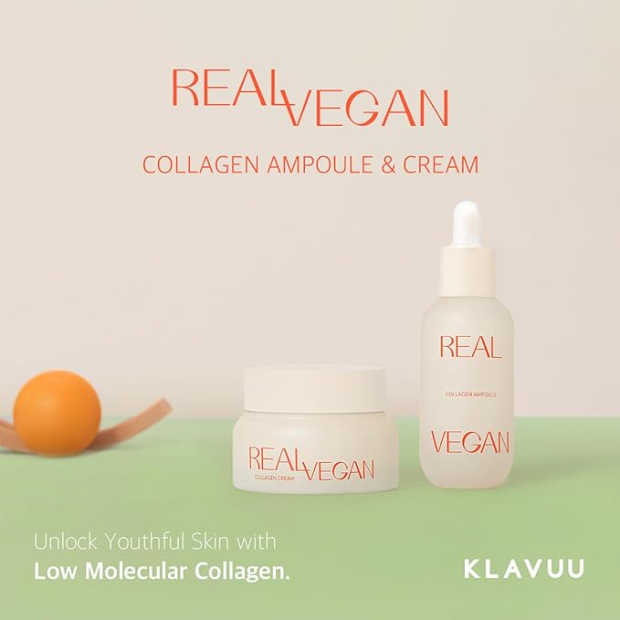 KLAVUU Real Vegan Collagen Cream - Enhances Skin Elasticity Providing Deep Hydration to Dry Skin for a Radiant Youthful Glow