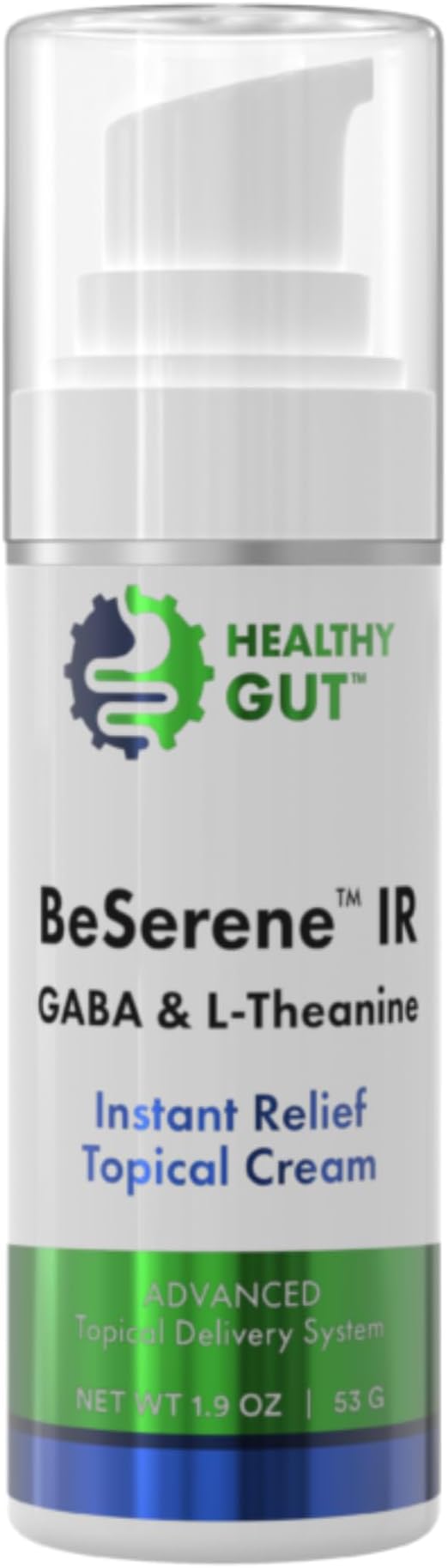 Healthy Gut BeSerene IR | GABA &amp L-Theanine | Instant Relief Topical Cream | 1.9 OZ