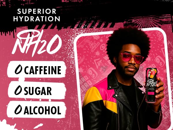 NH2O Superior Hydration Drink Naturally Flavored Zero Sugar Zero Caffeine Zero Alcohol 12 fl oz 3 Flavor Variety Pack