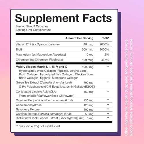 Obvi Collagenic Burn and Guilt Free Carb Blocker| Collagen Peptide-Infused Thermogenic Supplement Support Weight Management Healthier Nails &amp Longer Hair Enzyme Production