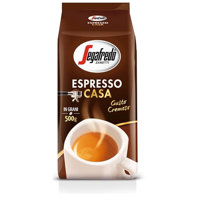 Segafredo Zanetti Espresso Casa whole bean coffee 17.6oz/500g bag (Pack of 6) Brown