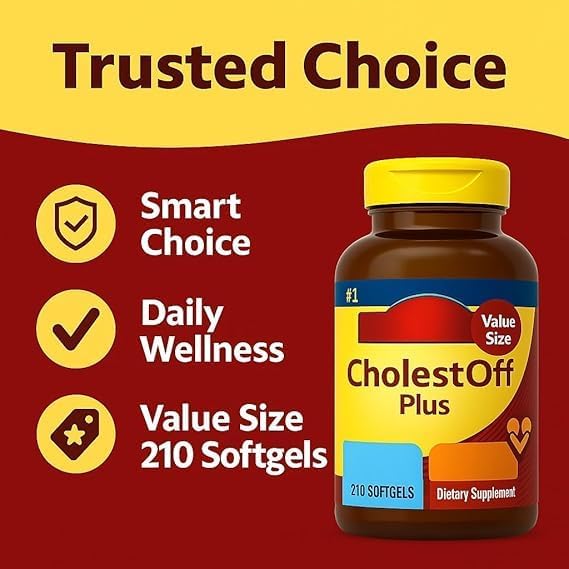 Cholesterol Off Plus 210 Softgels 900mg Plant Sterols | Take 2 Softgels Twice Daily | Gluten Free