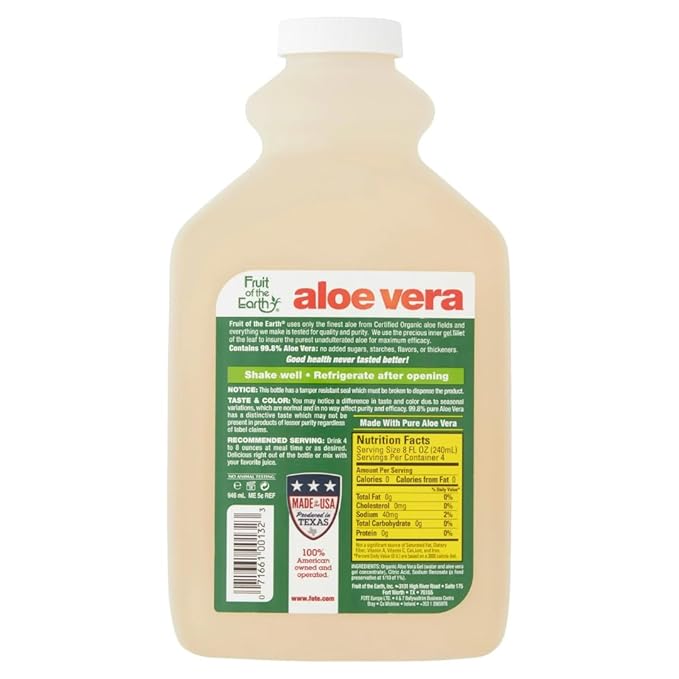 Organic Original Aloe Vera Drink 32 Fl Oz - 2 Pack (Total 64 Fl Oz)
