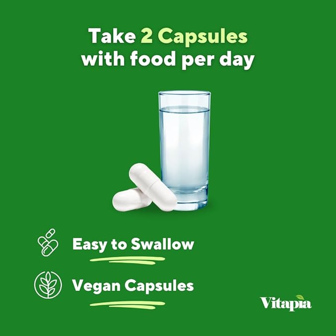 Vitapia Organic Broccoli Sprout &amp Broccoli Extract for Sulforaphane Antioxidant Brain Skin Heart Health Support - 120 Veggie Capsules - Non-GMO Gluten-Free Vegan-Friendly Supplement