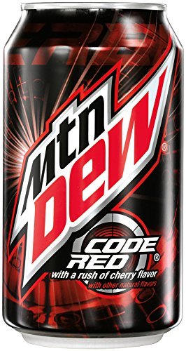 Mountain Dew Code Red 12oz Can (Pack of 18 Total of 216 Fl Oz)
