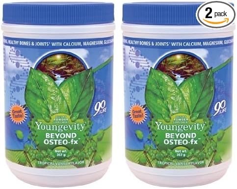 Youngevity Beyond Osteo FX - Tropical Vanilla | Healthy Bone Support | Multi-Vitamin Powder | 30 Servings (2 Canisters)