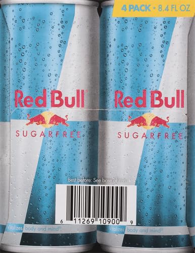 Red Bull Sugar Free Energy Drink with 80mg Caffeine plus Taurine &amp B Vitamins 8.4 Fl Oz Pack of 16 Cans