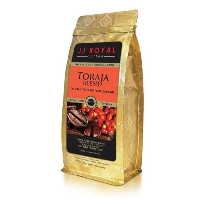 JJ Royal Coffee Toraja Blend 200g Ground Coffee (Pack of 1)