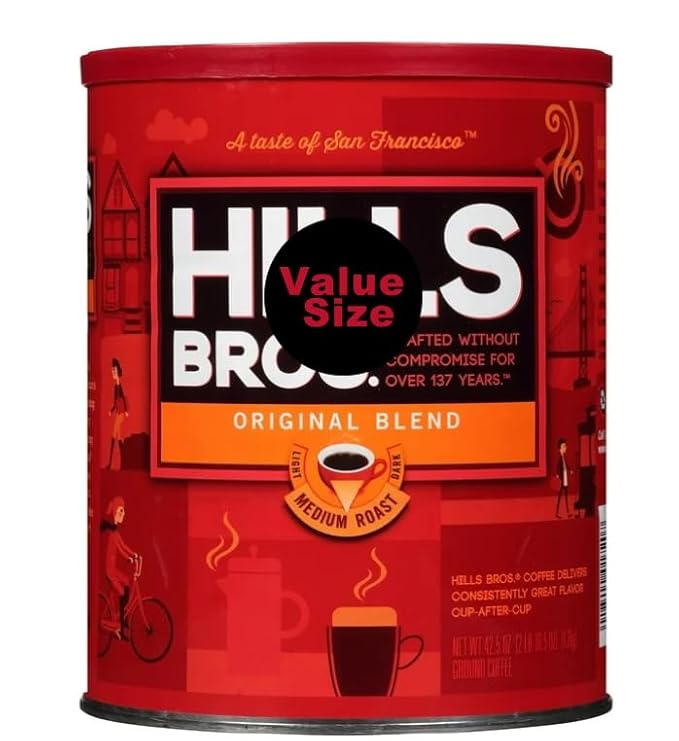 Original Blend Ground Coffee (42.5 oz 2 Pack) Smooth Rich Flavor Classic Medium Roast Resealable Freshness