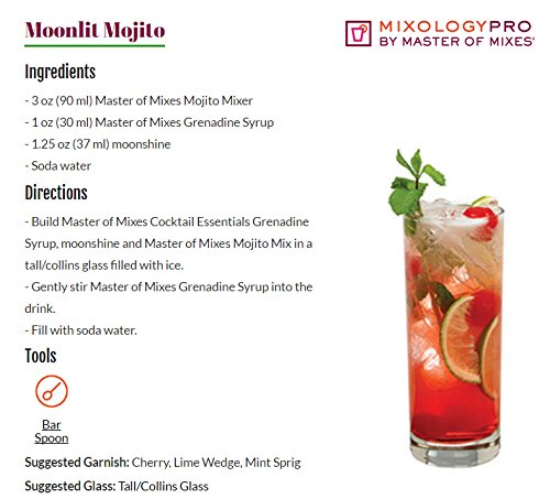 Master of Mixes Mojito Drink Mix Ready To Use 1 Liter Bottle (33.8 Fl Oz) Pack of 6