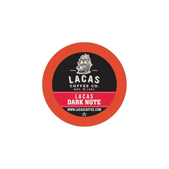 Lacas Coffee Dark Note Single Serve Cups 96 Total – Bold &amp Full-Bodied Medium-Dark Roast
