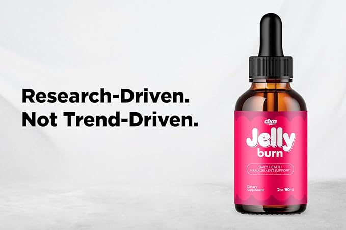 Jelly Burn Drops Advanced Formula Jelly Burn Liquid Vitamin Supplement All Natural Jellyburn Drops Health and Wellness Vitamin Formula with Maximum Strength Ingredients Made in The USA (30 Servings)