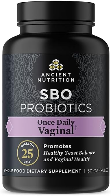 Ancient Nutrition Probiotic for Women Once Daily Women's Probiotics for Vaginal Health 30ct Healthy Yeast Balance for Feminine Care Made with Cranberry and Apple Cider Vinegar 25 Billion CFUs*