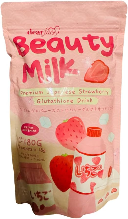Dear Face Collagen Glutathione Drinks (180g Strawberry)