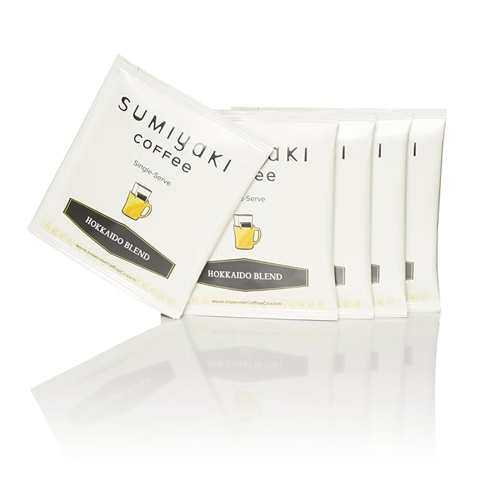 Japanese Single-Serve Pour-Over Coffee 12 Package Set - Serves 12Cups - Premium Japanese Sumiyaki Roasted Coffee