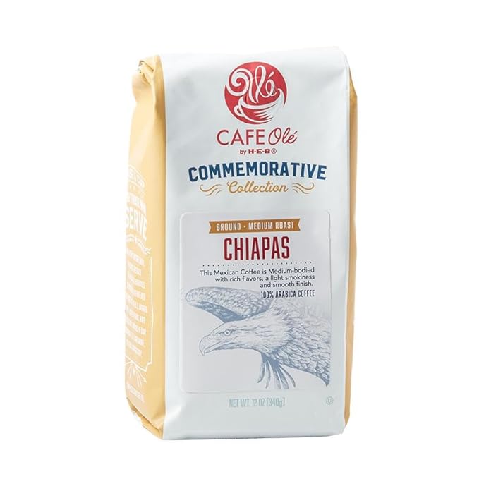 CAFE Ole Chiapas Ground Commemorative Collection Medium Roast Coffee 12oz (3 Bags)