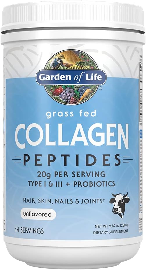 Garden of Life Collagen Beets Bundle: Multi-Sourced Collagen Hyaluronic Acid Unflavored 12 Servings + Organic Beets Detox Cranberry Pomegranate 30 Servings + Collagen Peptides Powder 14 Servings