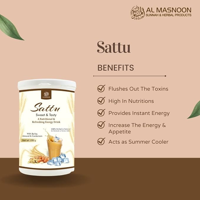 Boomers Barley Sattu/Sweet &amp Delicious with Almond &amp Cardamom 250G / A Nutrintional &amp Refreshing Energy Drink