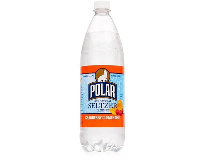 Polar Cranberry Clementine Seltzer 1 Liter Plastic Bottles - Pack of 12